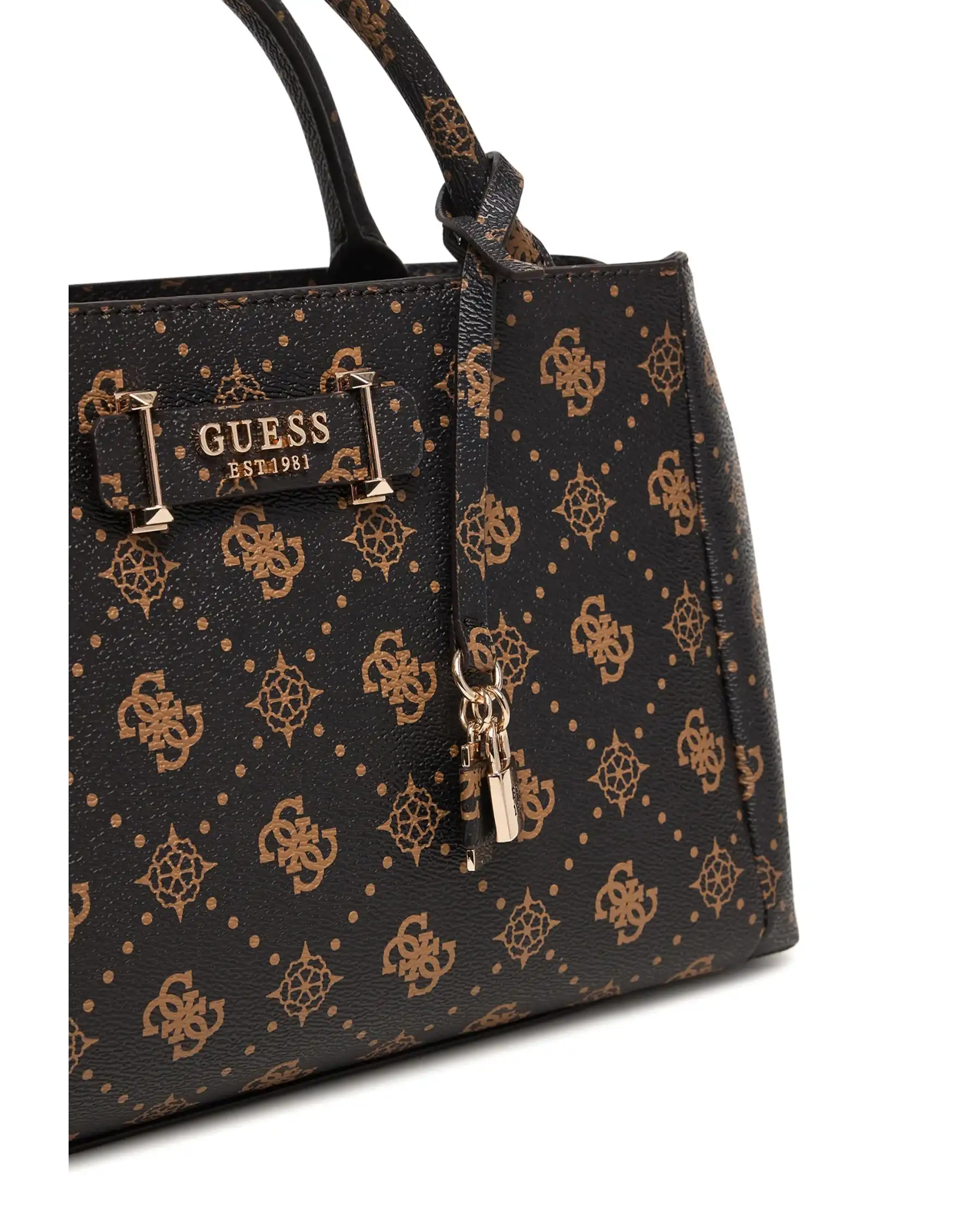 GUESS BORSA CARRIE LOGO MARRONE