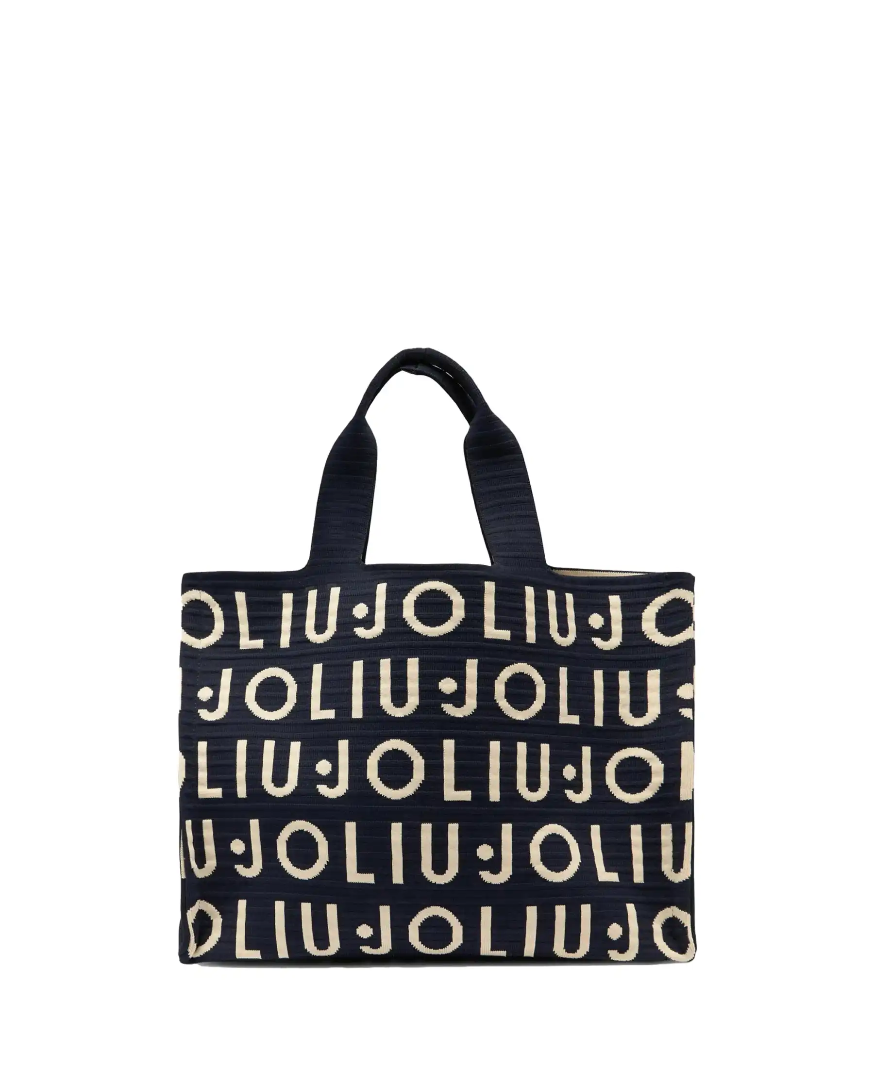 LIU JO BORSA KNITTED LOGO BLU