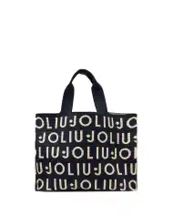 LIU JO BORSA KNITTED LOGO BLU