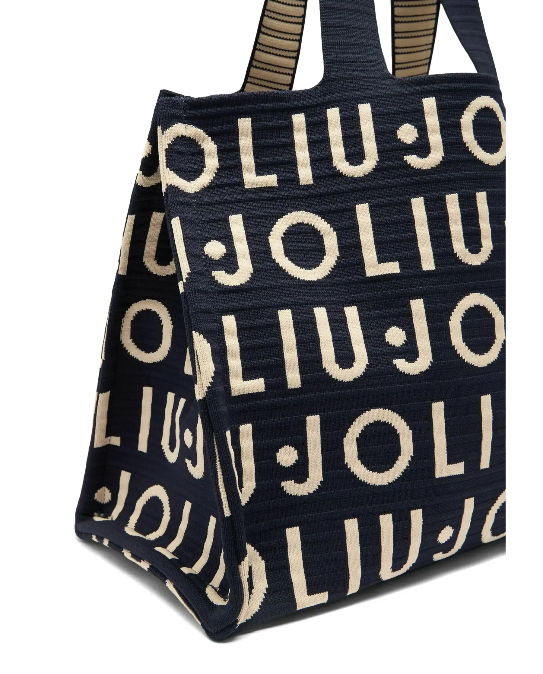 LIU JO BORSA KNITTED LOGO BLU