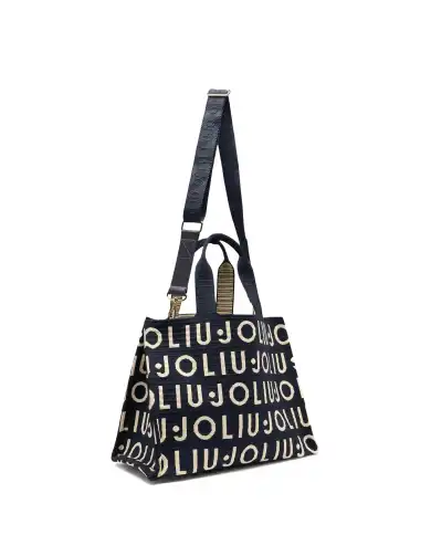 LIU JO BORSA KNITTED LOGO BLU