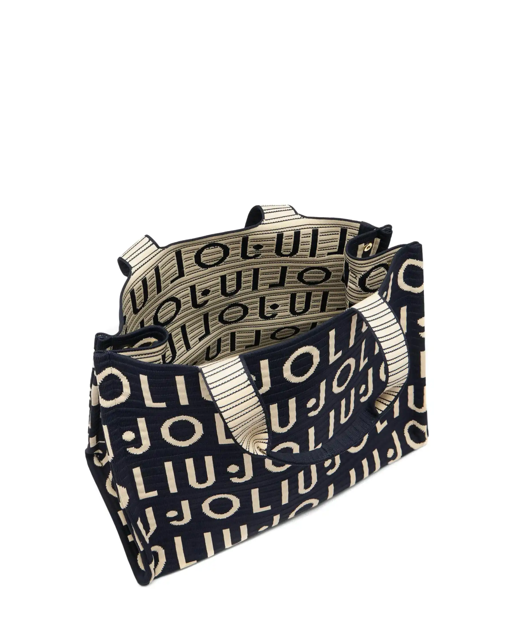 LIU JO BORSA KNITTED LOGO BLU