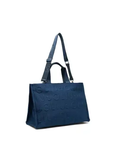 LIU JO BORSA LOGO BUBBLE BLU