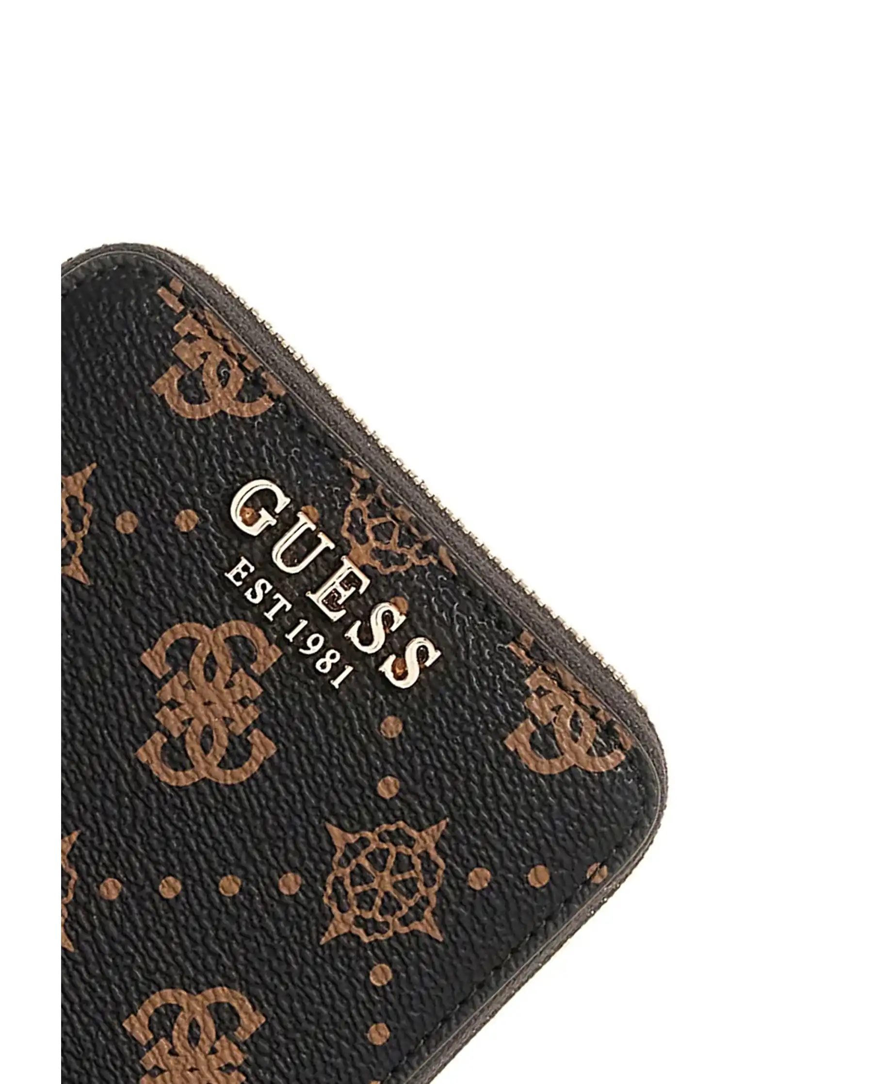 GUESS PORTAFOGLIO CARRIE LOGO MARRONE
