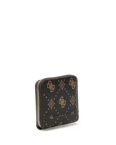 GUESS PORTAFOGLIO CARRIE LOGO MARRONE
