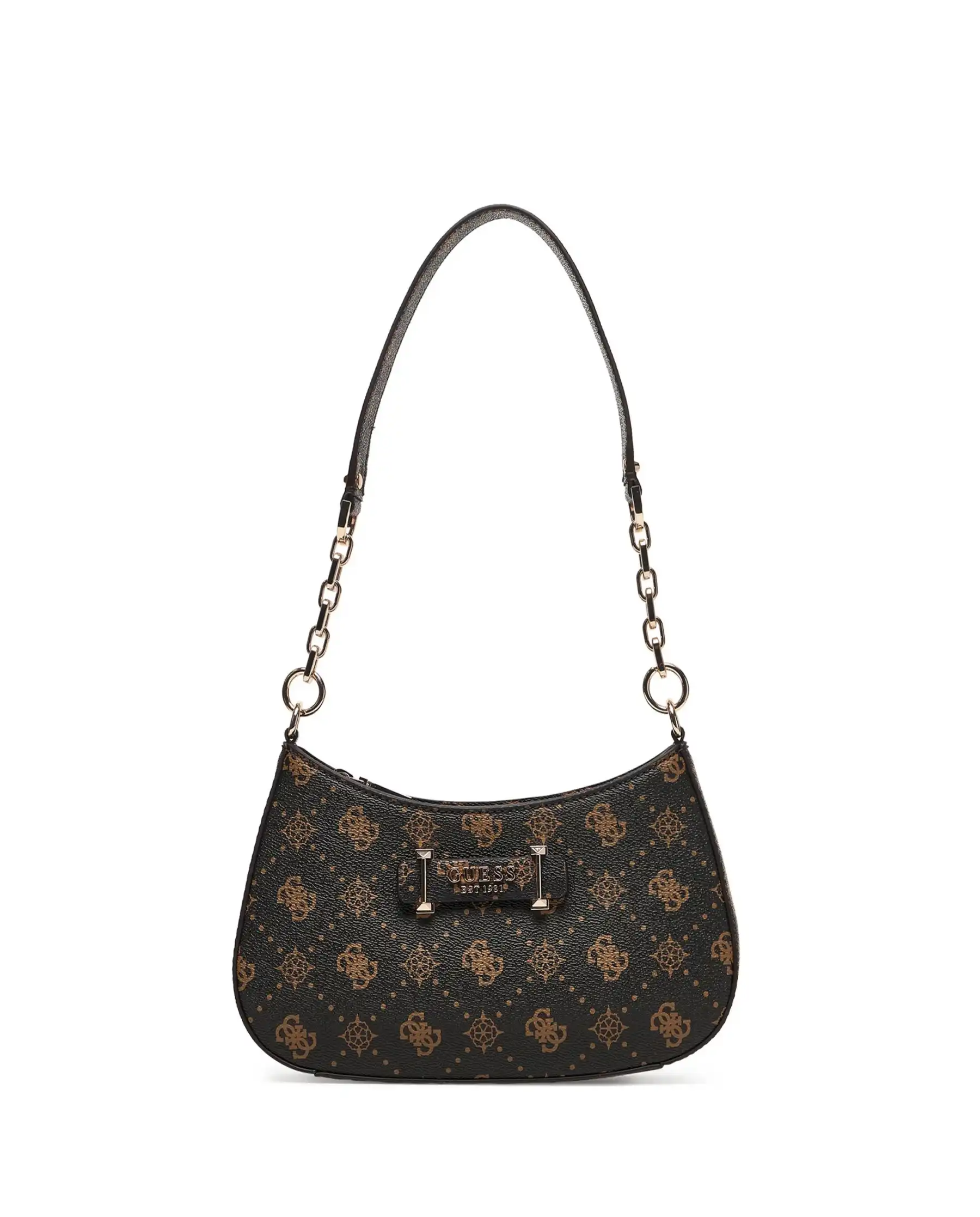 GUESS BORSA CARRIE LOGO MARRONE