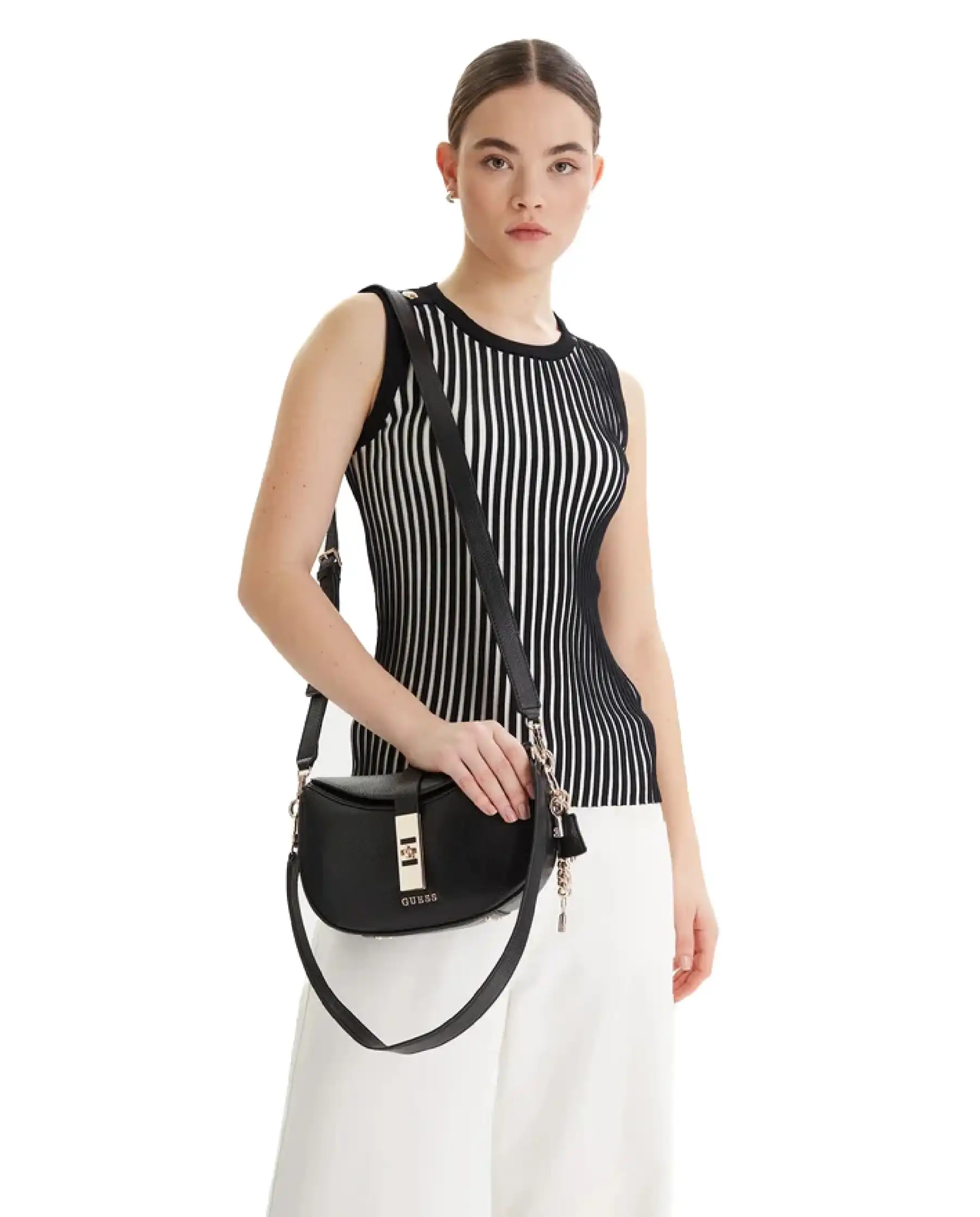 GUESS BORSA BROOKE NERO