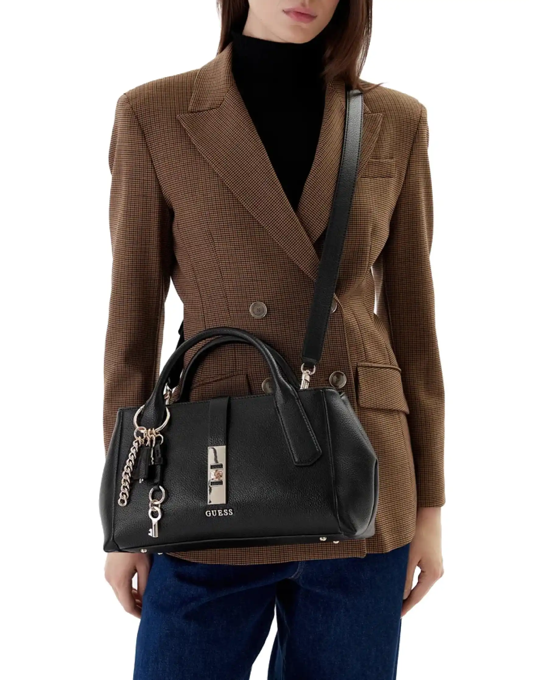 GUESS BORSA BROOKE HIGH SOCIETY NERO