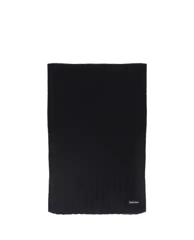 CALVIN KLEIN SCIARPA ELEVATED RIB NERO
