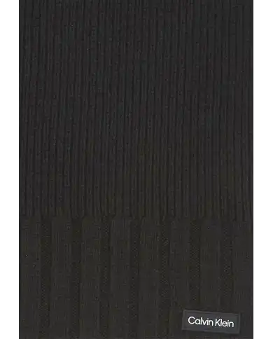 CALVIN KLEIN SCIARPA ELEVATED RIB NERO