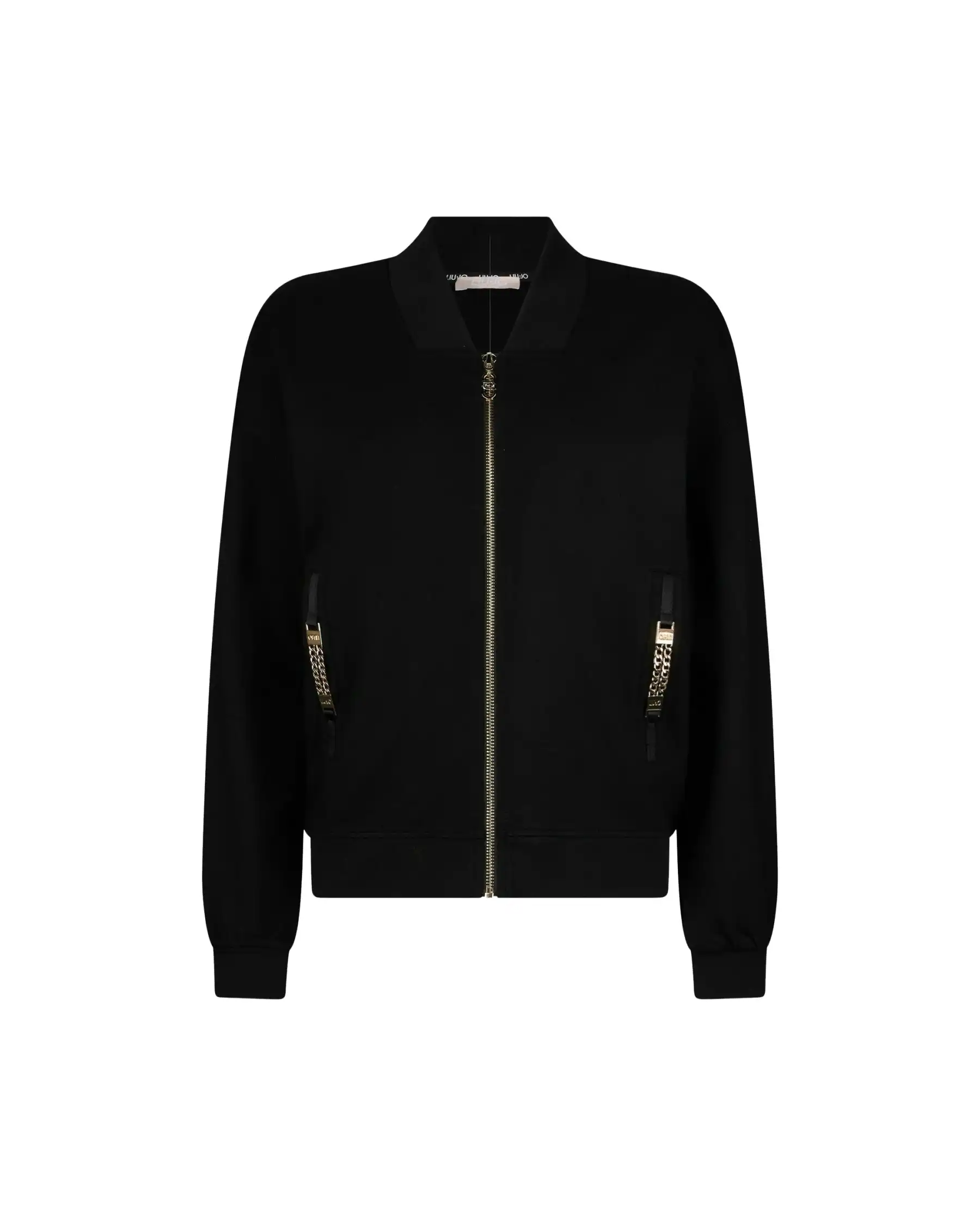 LIU JO FELPA CON ZIP NERO