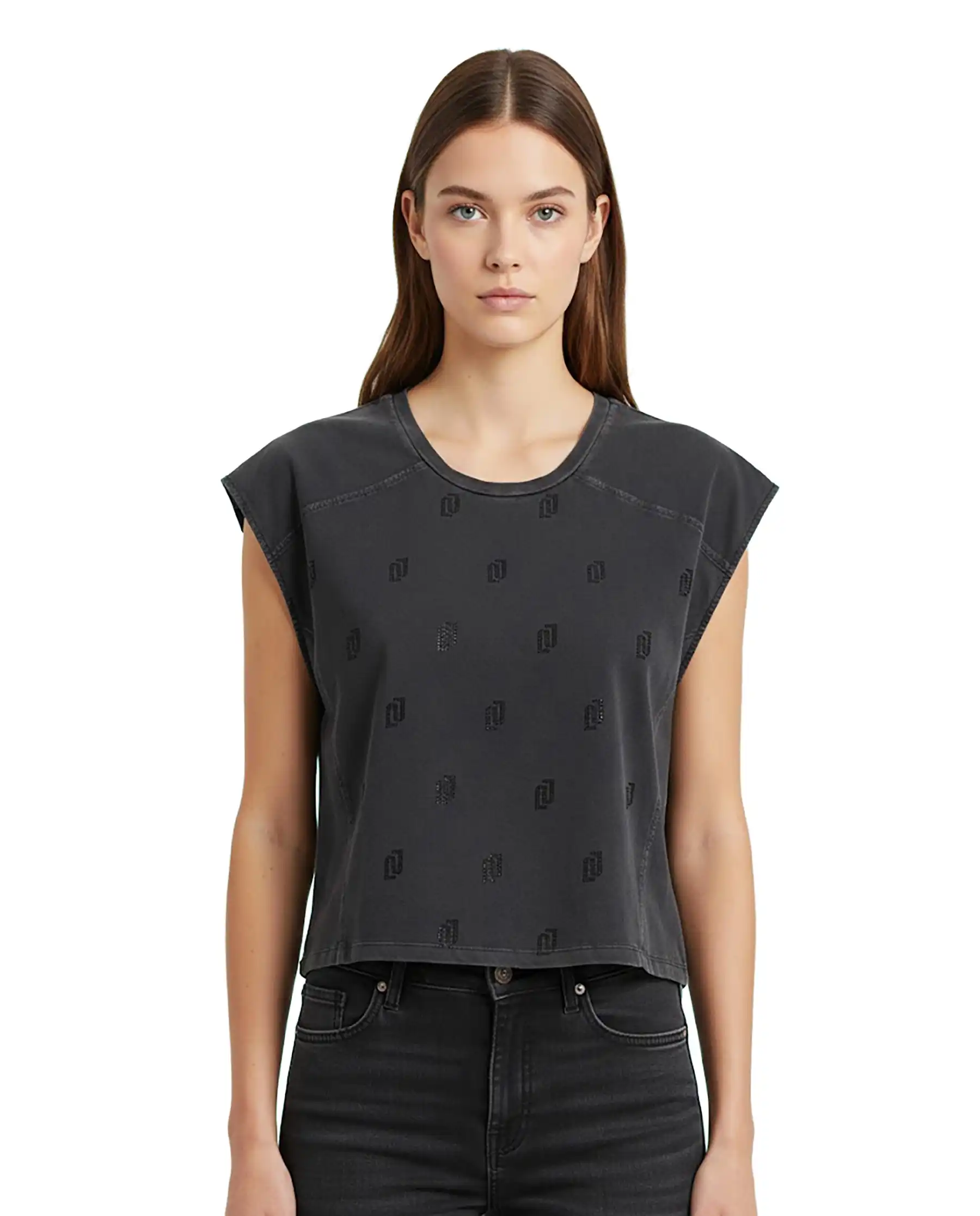 LIU JO T-SHIRT NERO