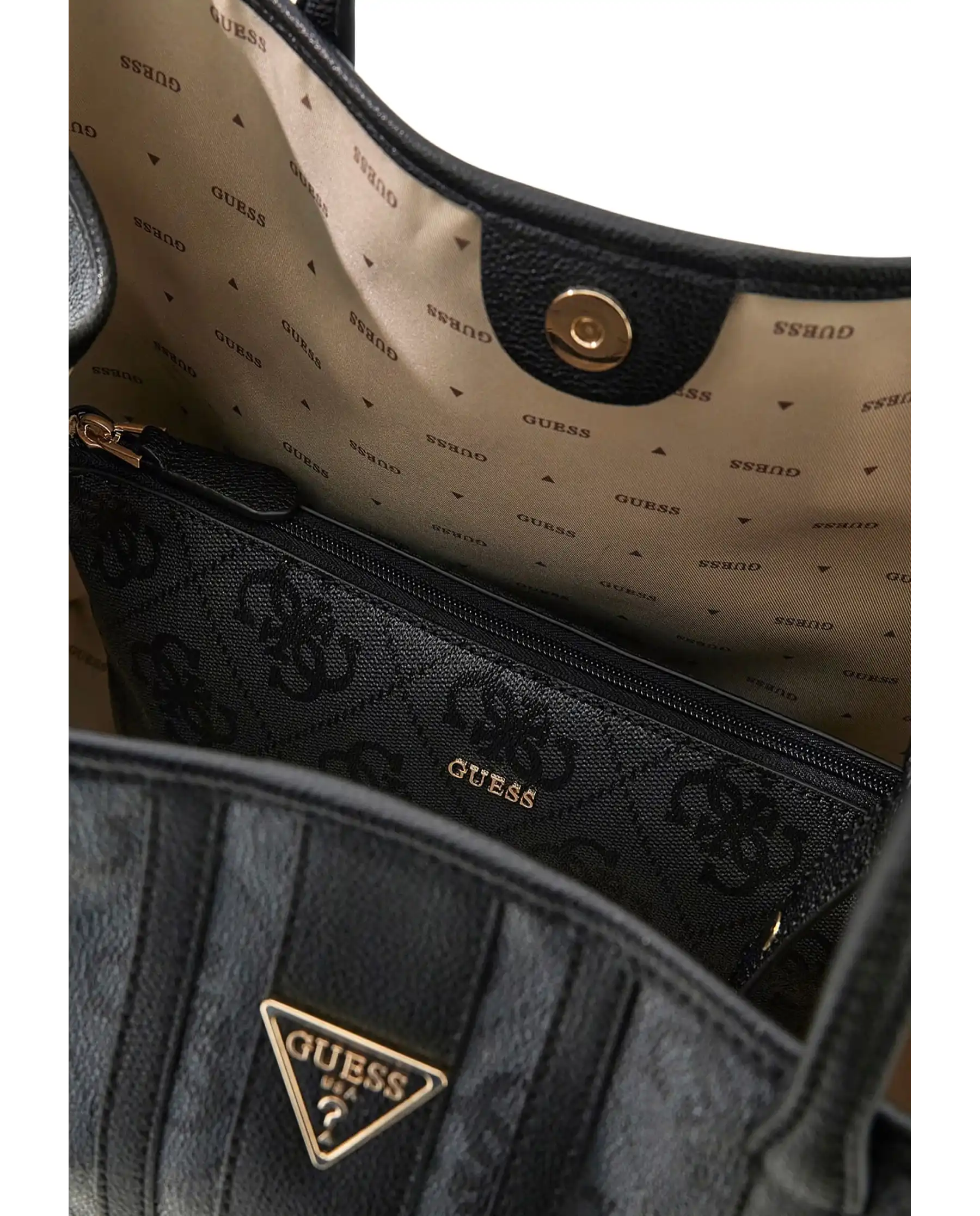 GUESS BORSA VICTTORIA LARGE NERO