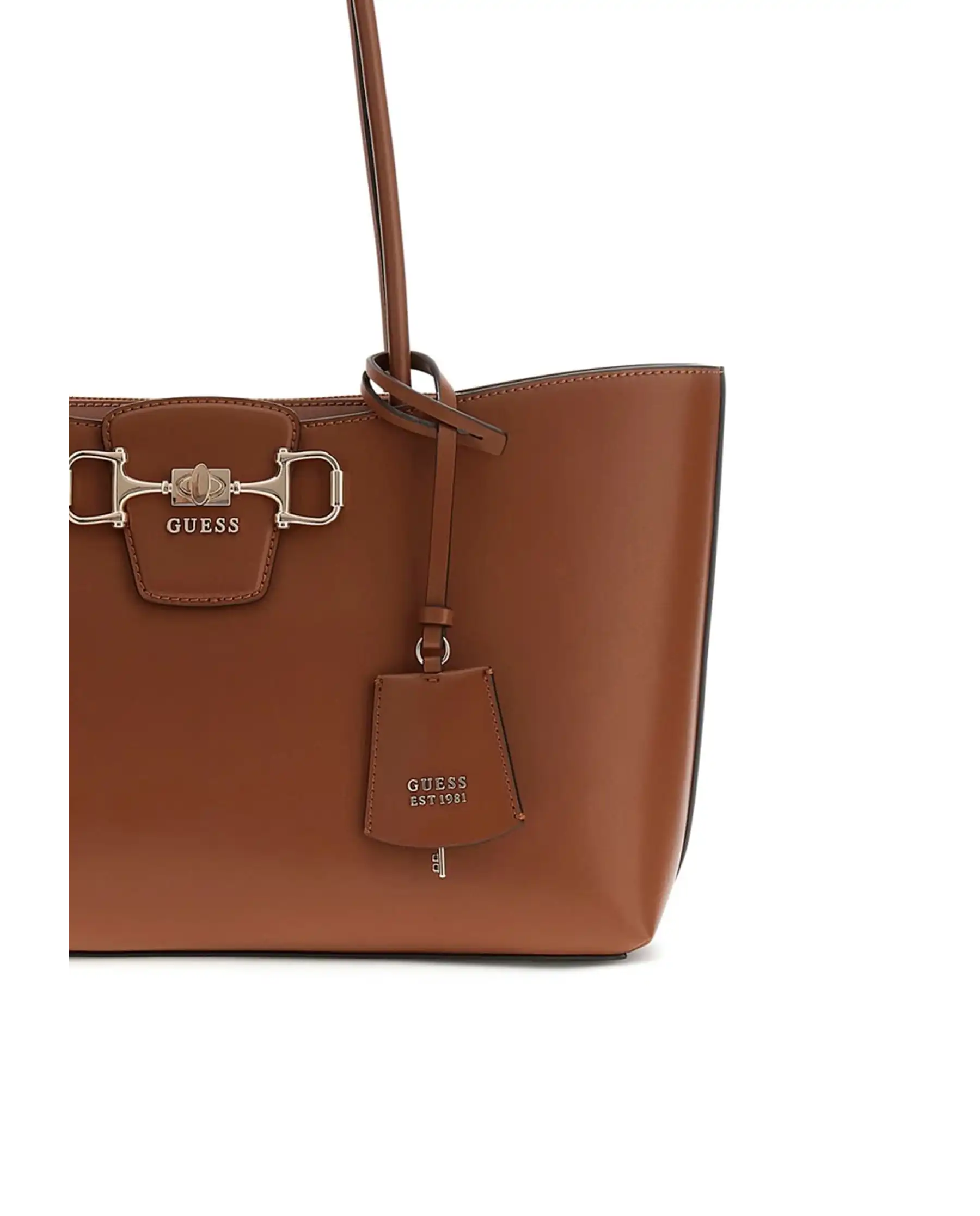 GUESS BORSA JANIE COGNAC