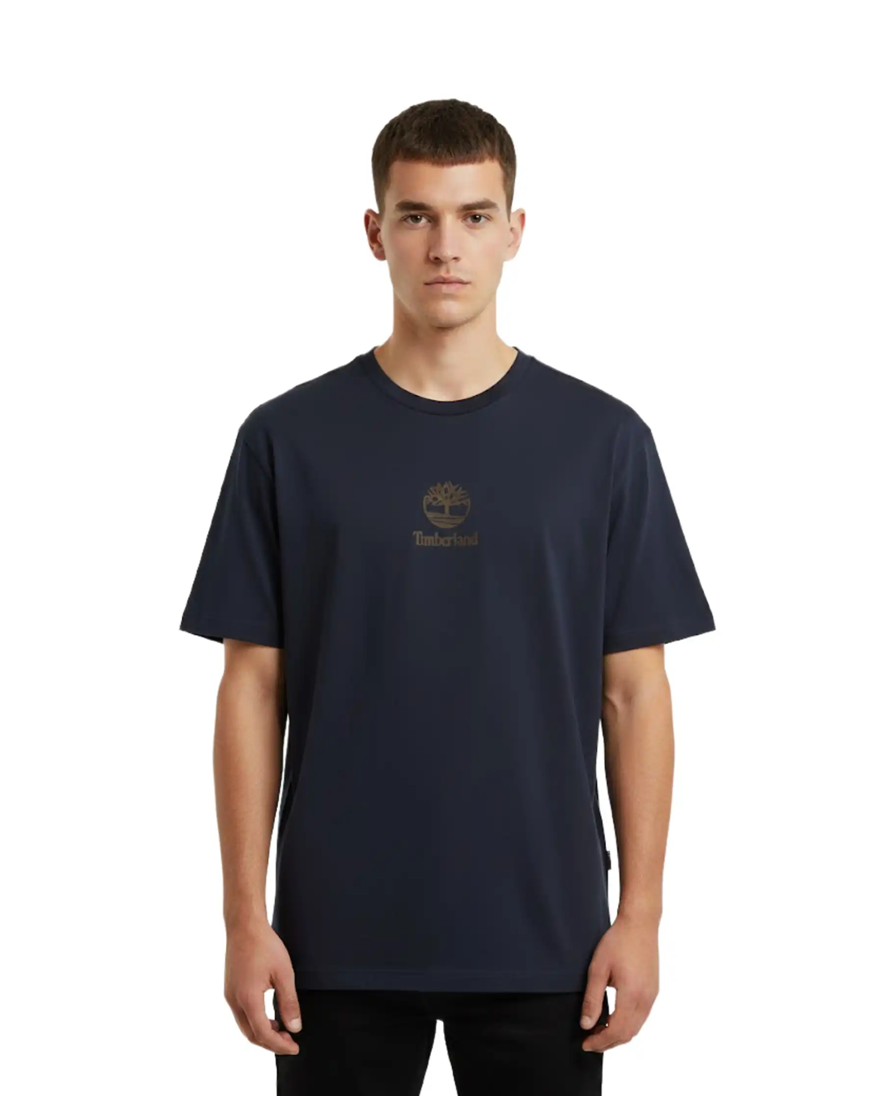 TIMBERLAND T-SHIRT STACK LOGO BLU