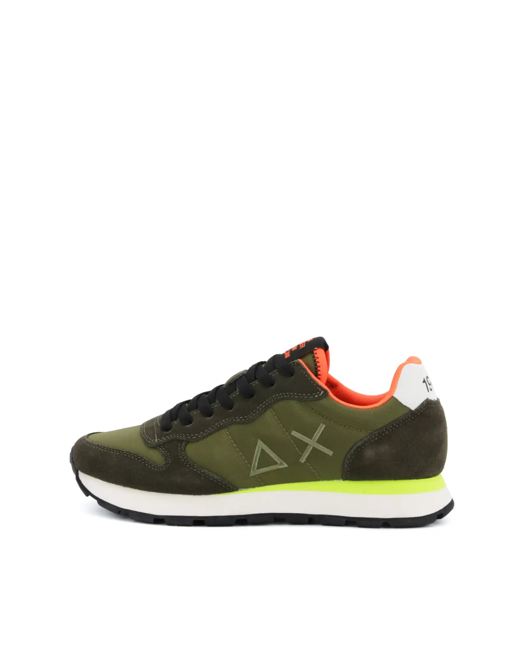 SUN 68 SNEAKERS TOM FLUO VERDE MILITARE