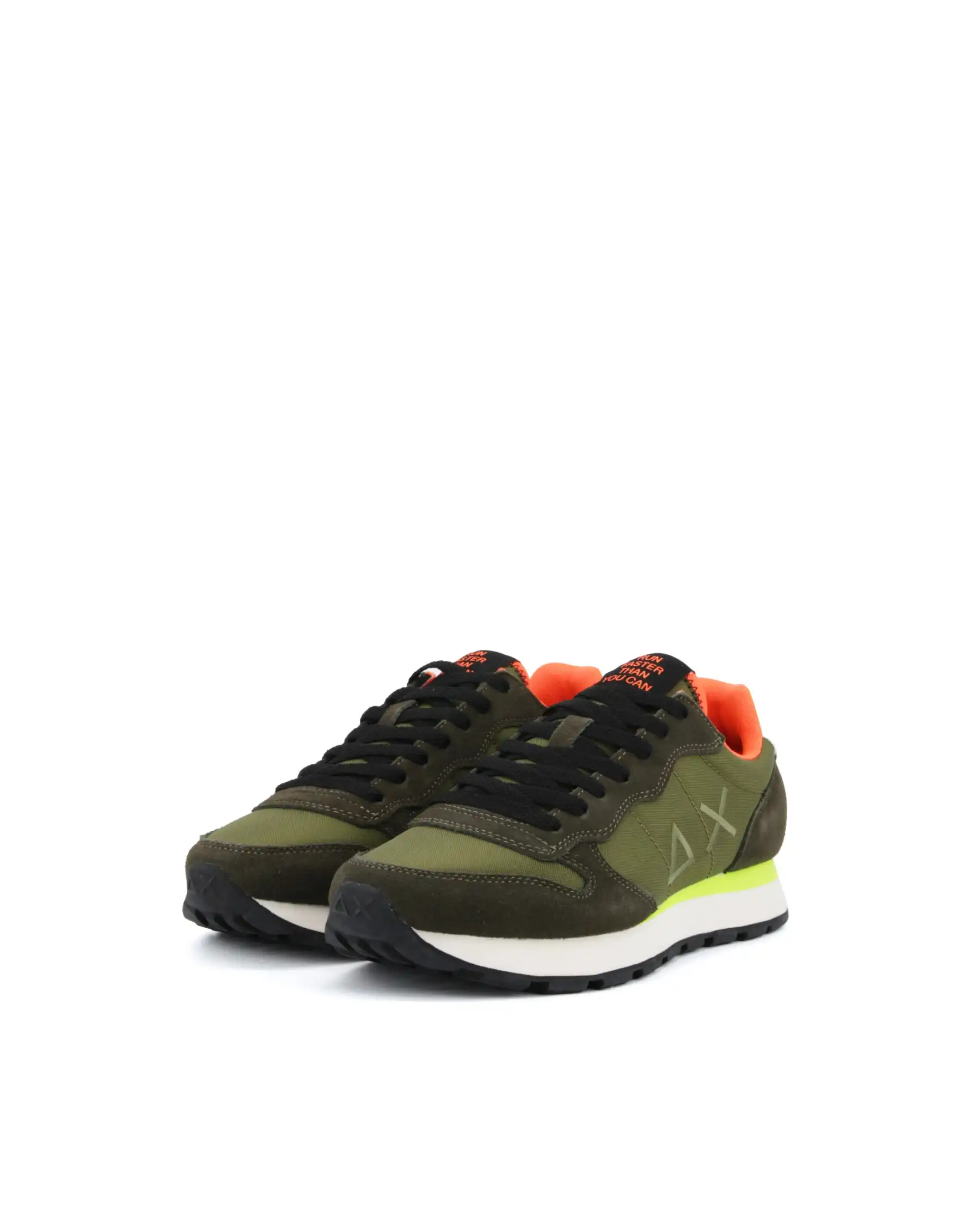 SUN 68 SNEAKERS TOM FLUO VERDE MILITARE