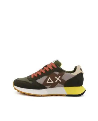 SUN 68 SNEAKERS JAKI 2.0 BICOLOR VERDE MILITARE