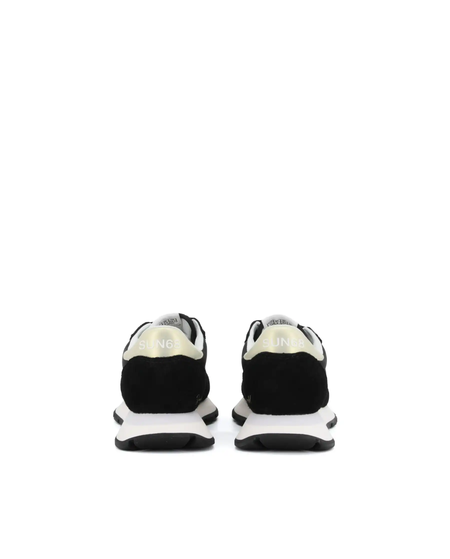 SUN 68 SNEAKERS ALLY GOLD SILVER NERO