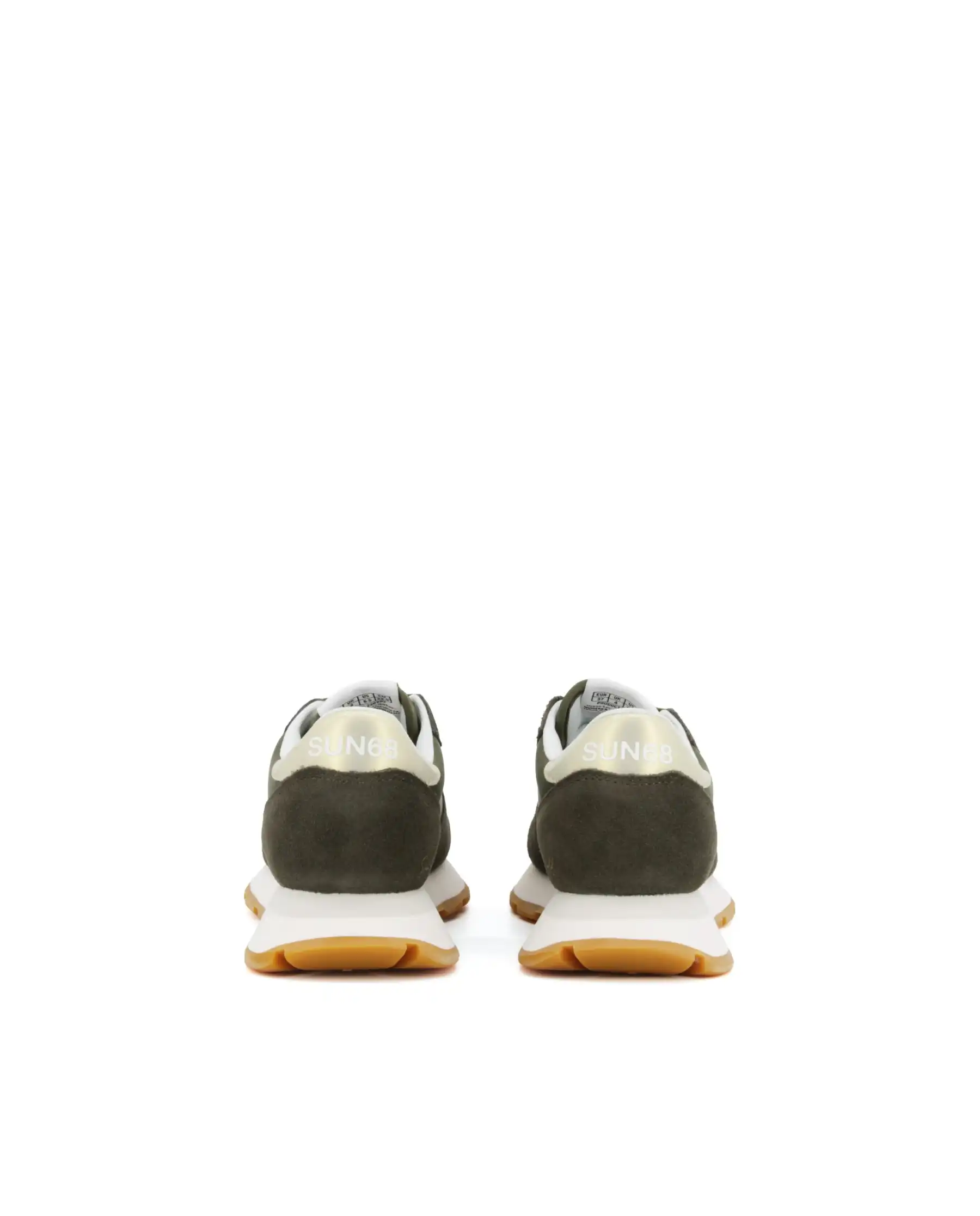 SUN 68 SNEAKERS ALLY GOLD SILVER VERDE MILITARE