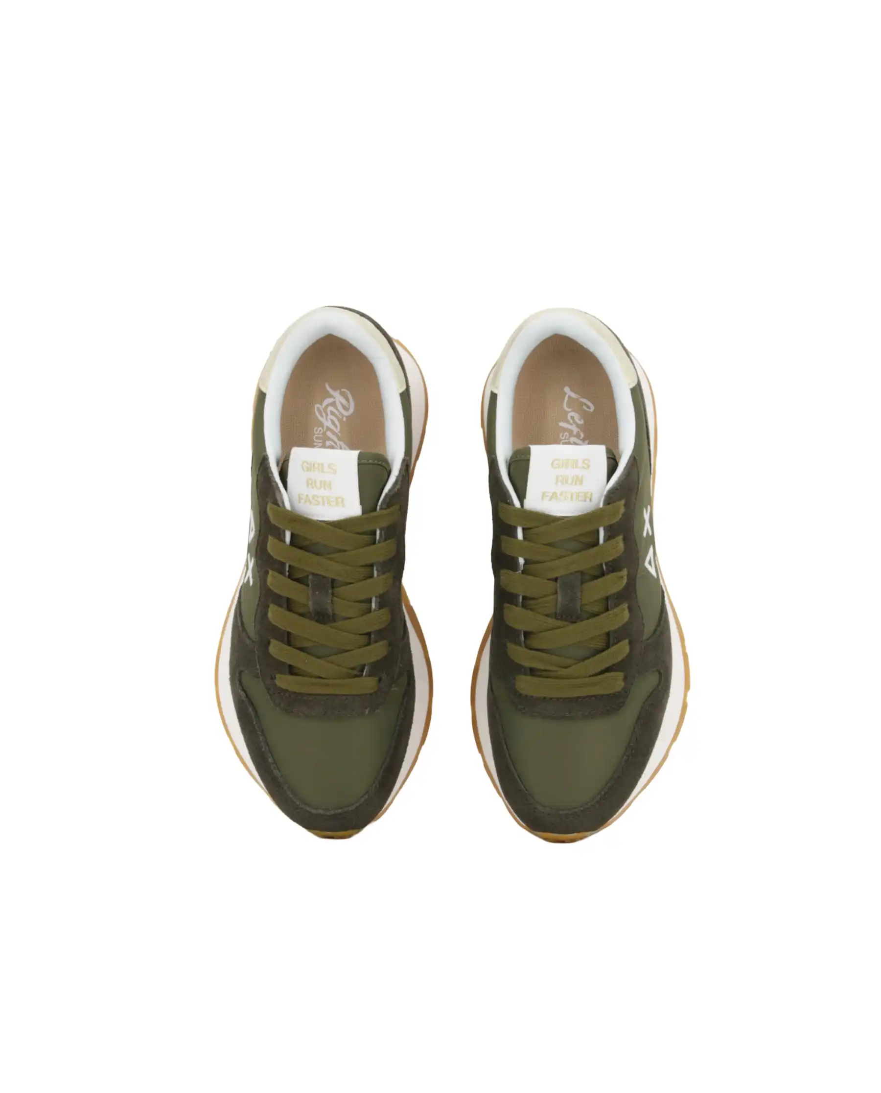 SUN 68 SNEAKERS ALLY GOLD SILVER VERDE MILITARE