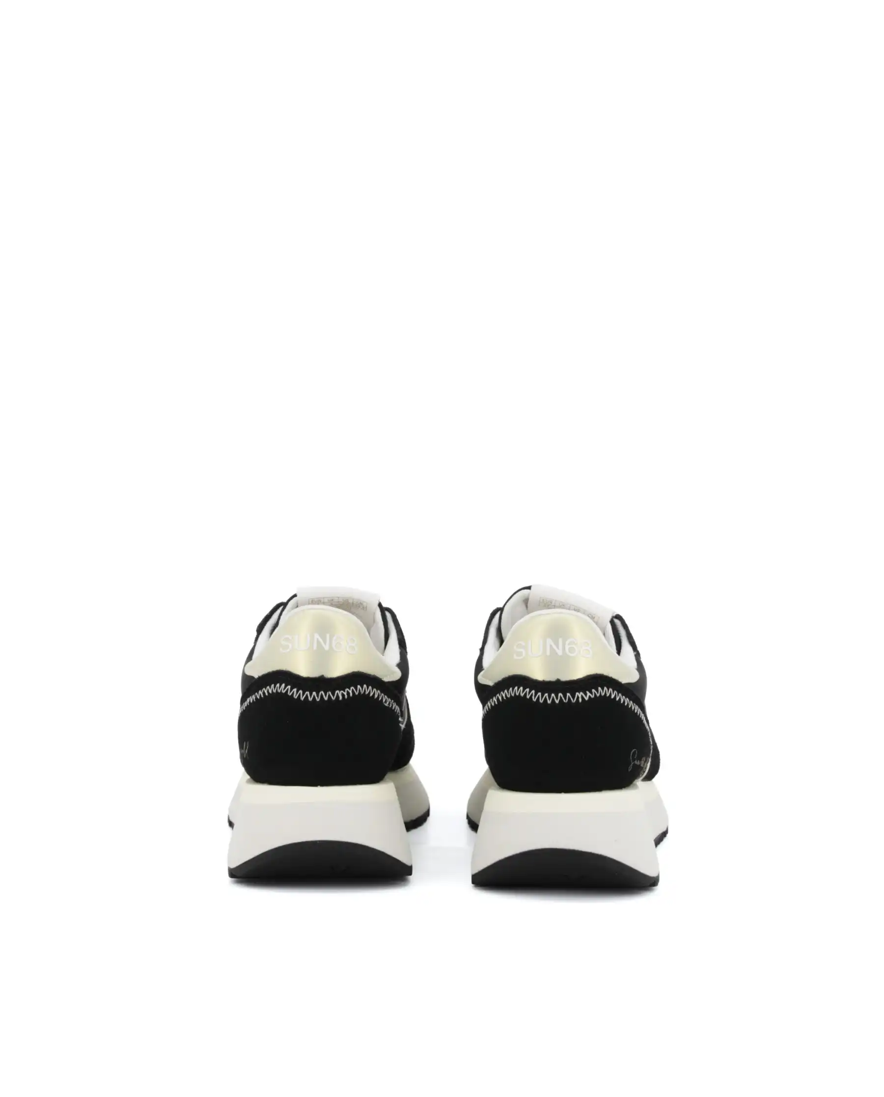 SUN 68 SNEAKERS BIG ALLY GOLD NERO