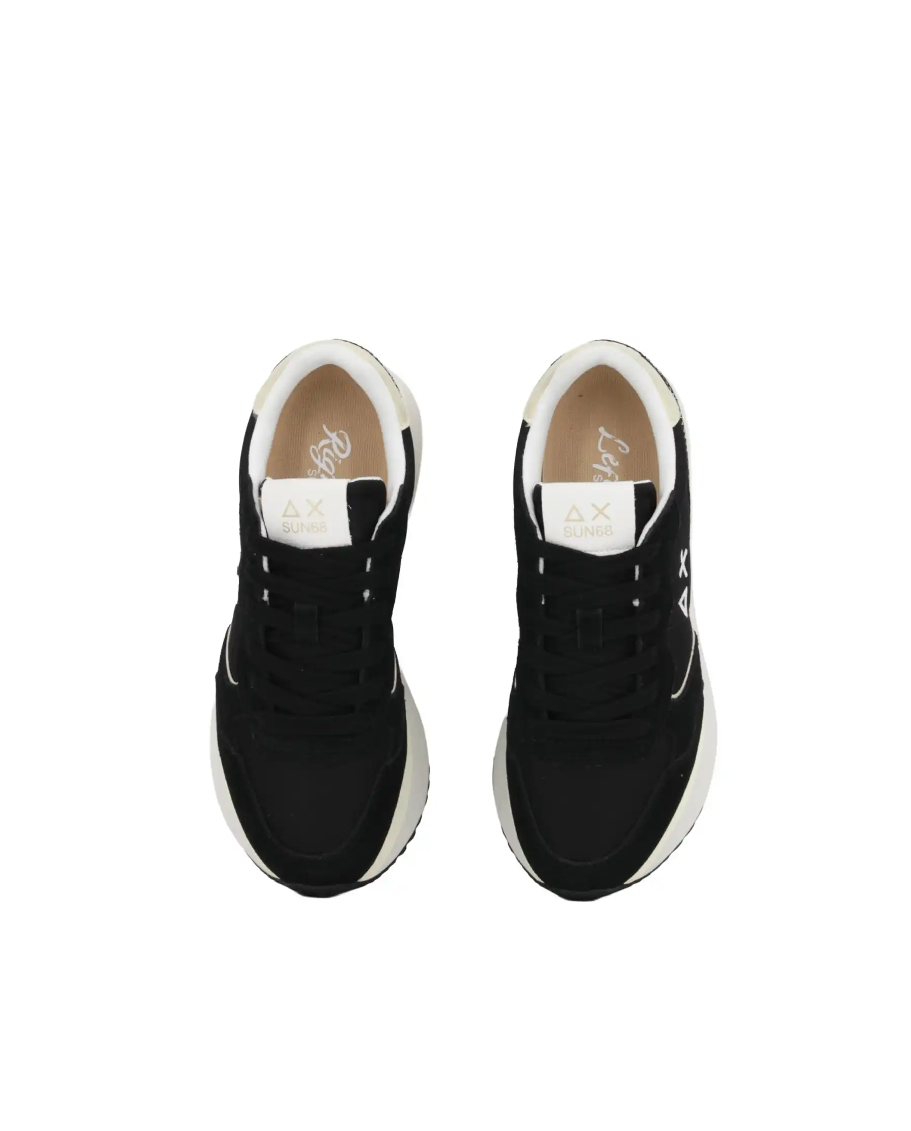 SUN 68 SNEAKERS BIG ALLY GOLD NERO