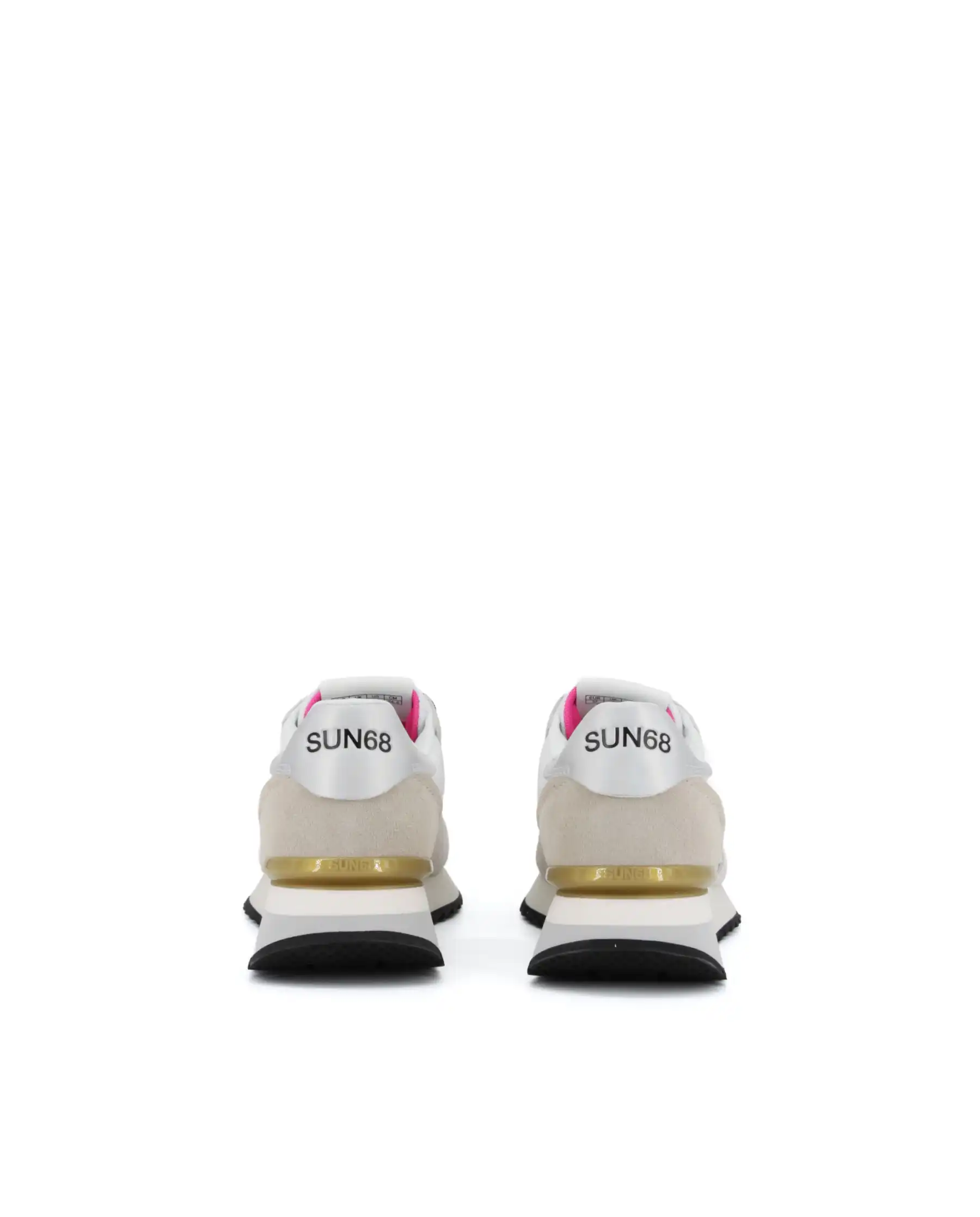 SUN 68 SNEAKERS STARGIRL GLITTER LOGO BIANCO