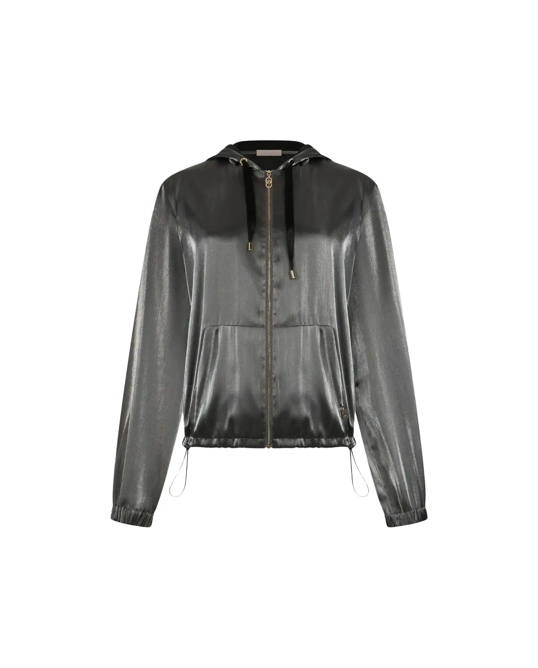 LIU JO GIACCA LAMINATA ARGENTO