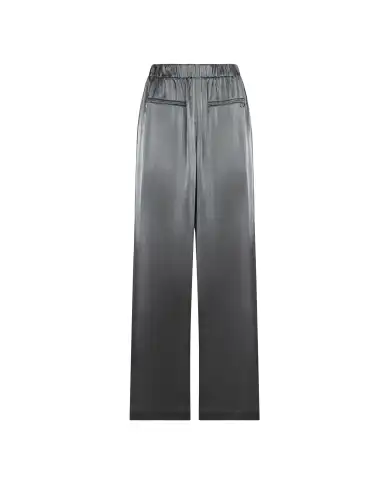 LIU JO PANTALONI FLARE LAMINATI ARGENTO
