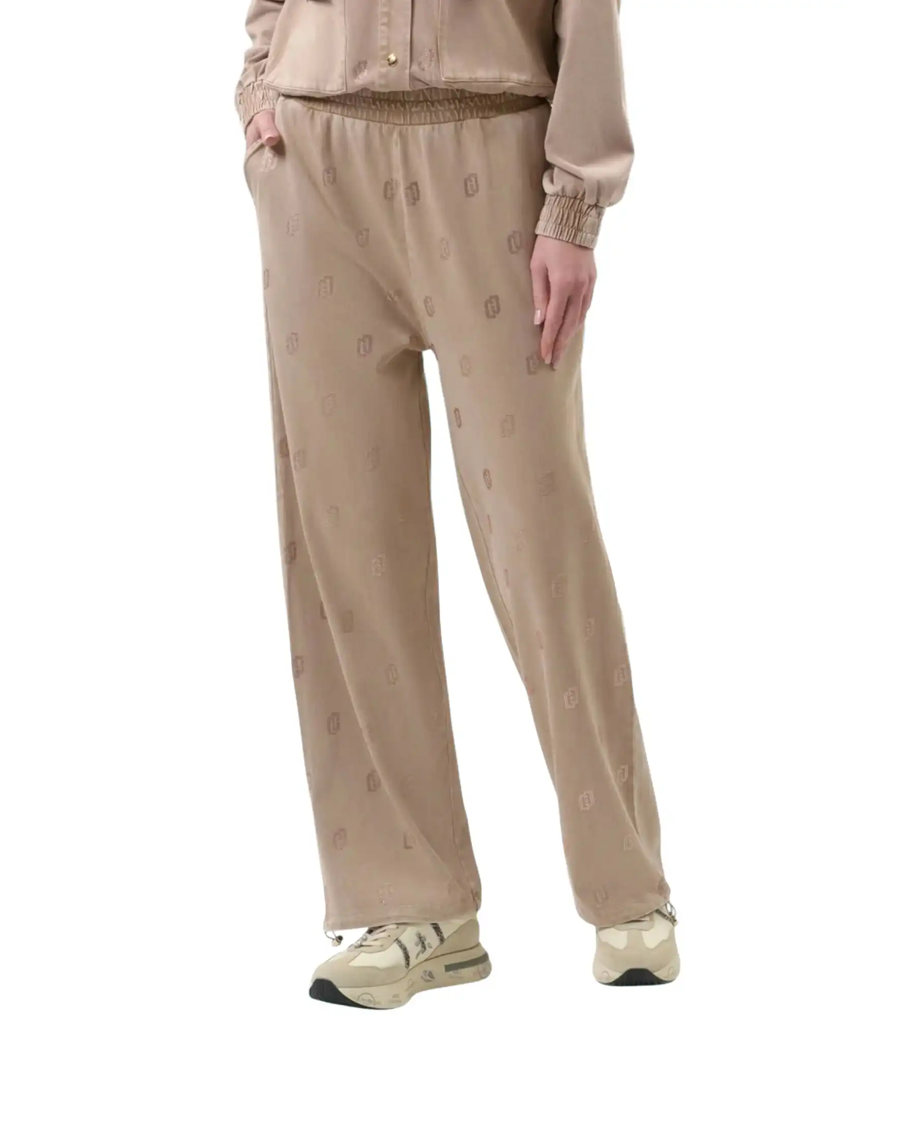 LIU JO PANTALONI JERSEY DÈLAVÈ CAMMELLO