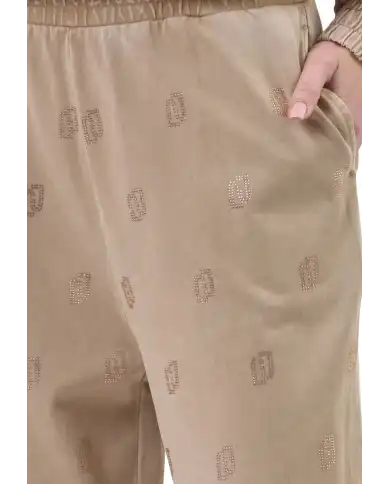 LIU JO PANTALONI JERSEY DÈLAVÈ CAMMELLO