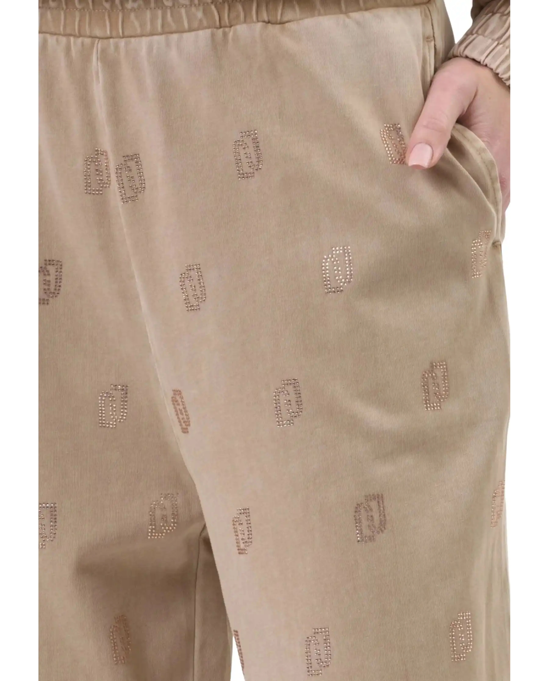 LIU JO PANTALONI JERSEY DÈLAVÈ CAMMELLO