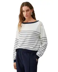 LIU JO MAGLIA A RIGHE BIANCO