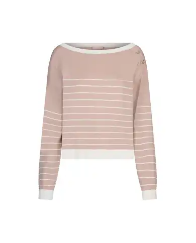 LIU JO MAGLIA A RIGHE CAMMELLO
