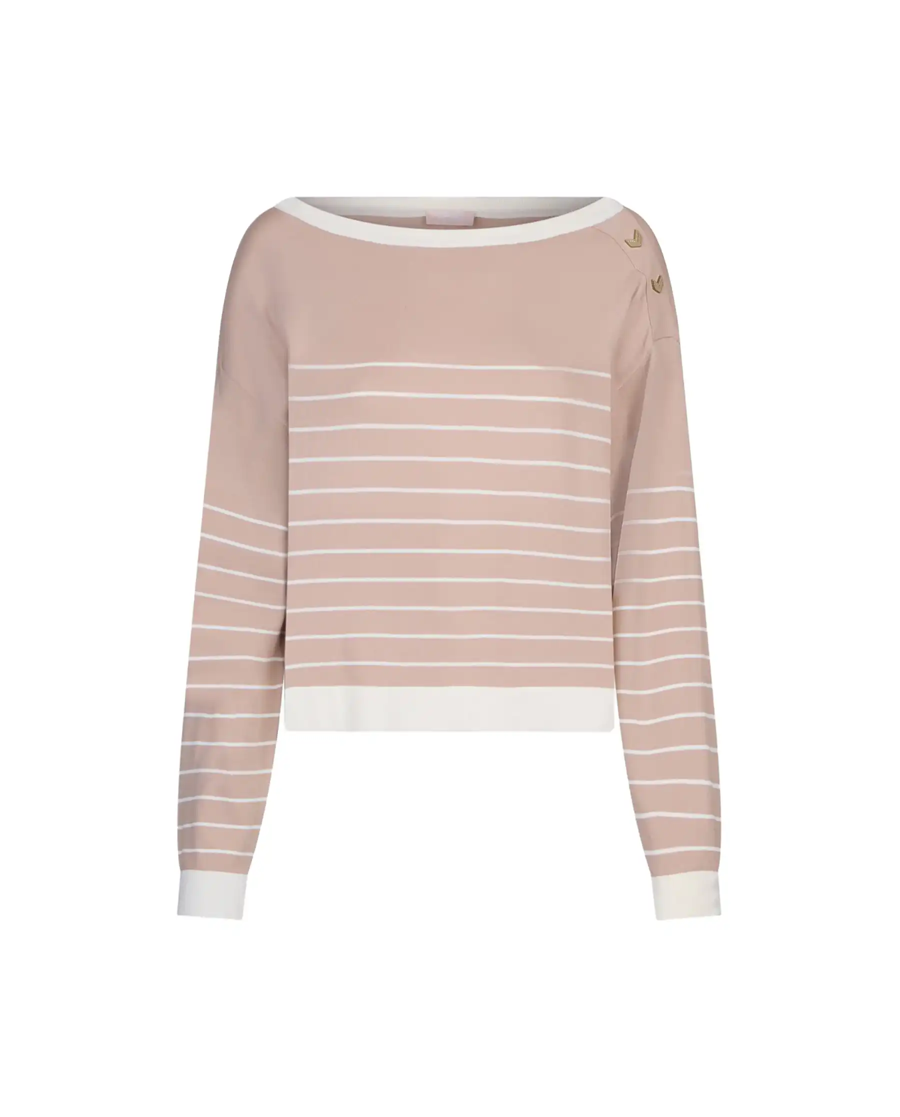 LIU JO MAGLIA A RIGHE CAMMELLO