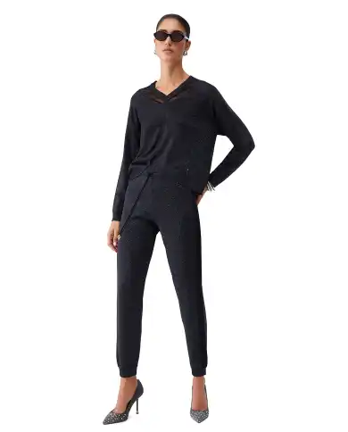 LIU JO MAGLIA LUREX NERO
