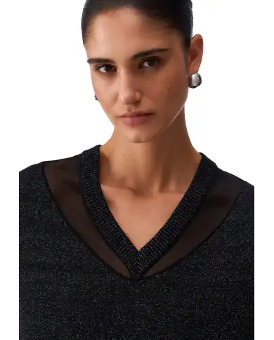 LIU JO MAGLIA LUREX NERO