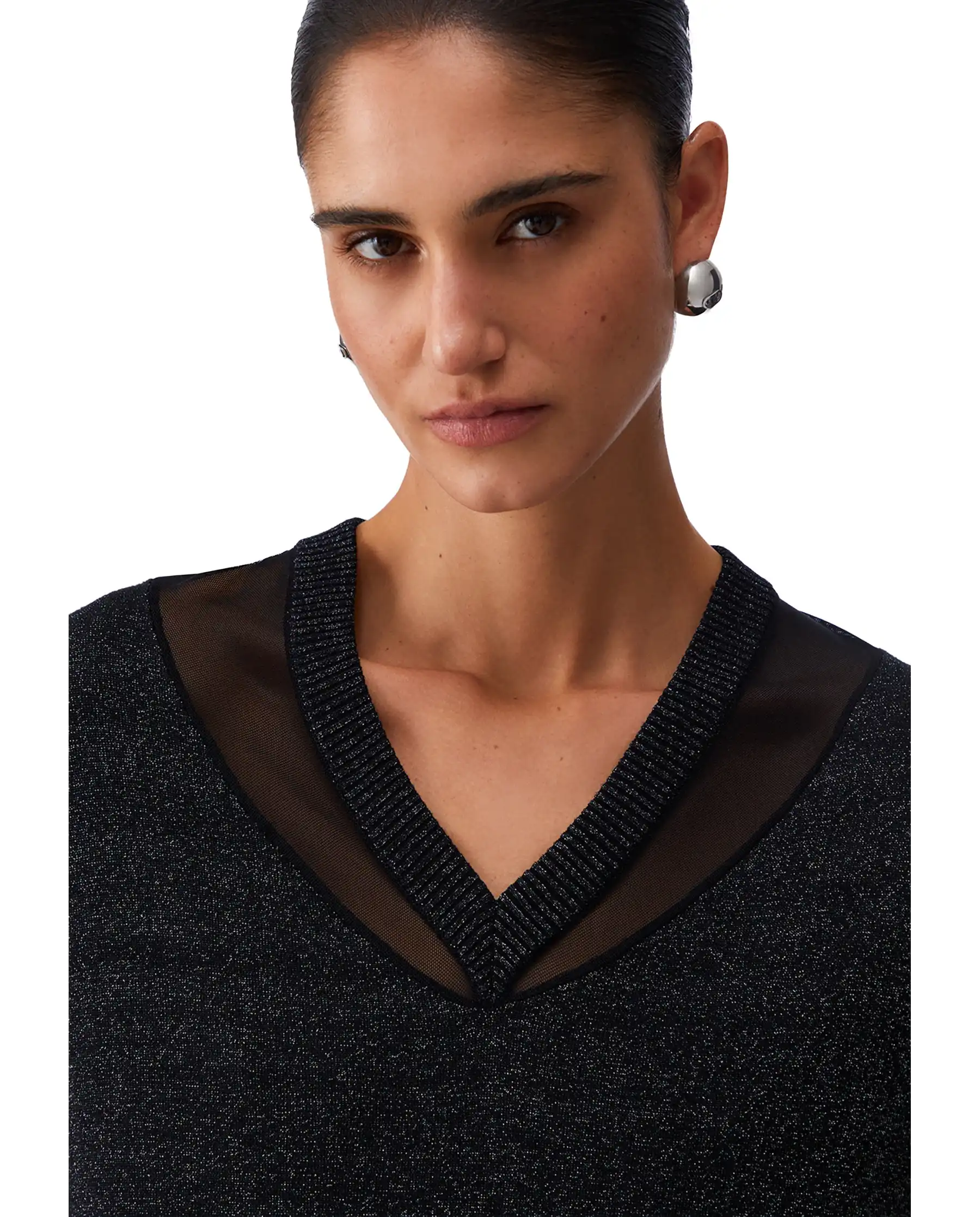 LIU JO MAGLIA LUREX NERO