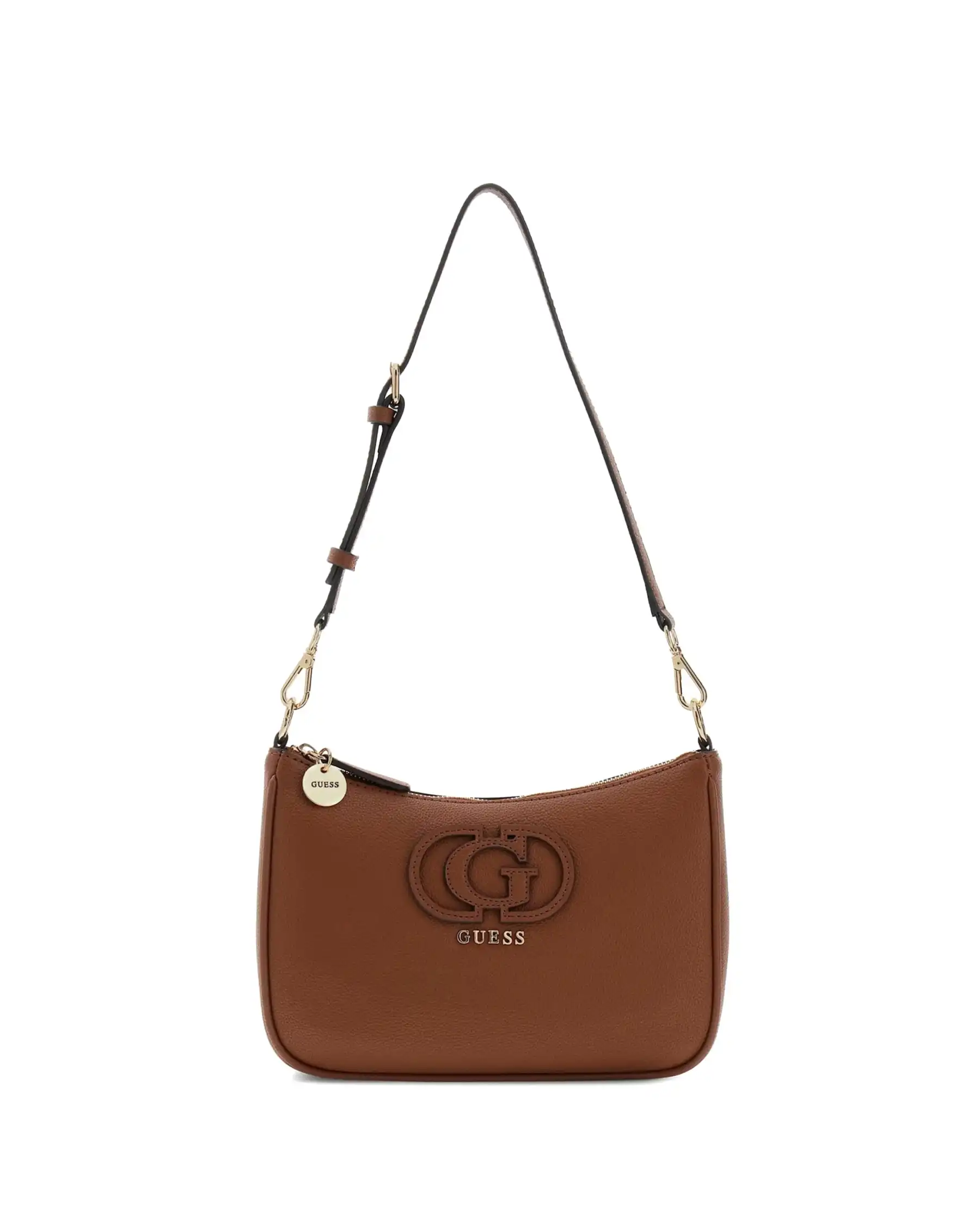 GUESS BORSA ISOLA LOGO COGNAC