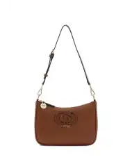 GUESS BORSA ISOLA LOGO COGNAC