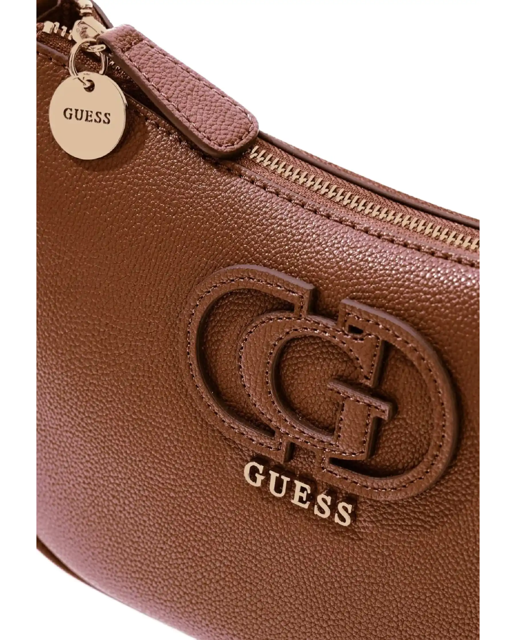 GUESS BORSA ISOLA LOGO COGNAC