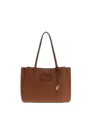 GUESS BORSA ISOLA LOGO COGNAC