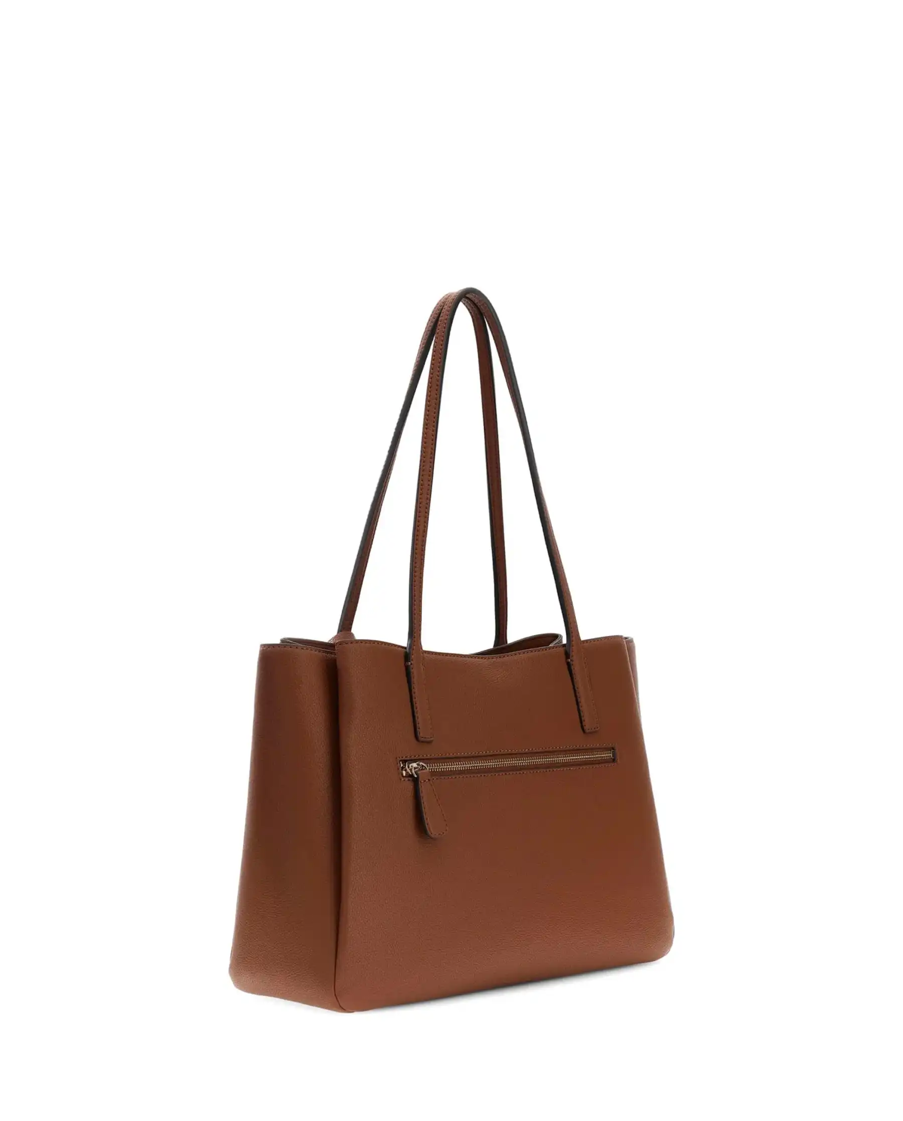 GUESS BORSA ISOLA LOGO COGNAC