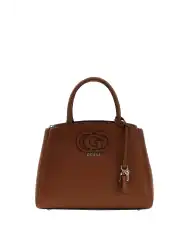 GUESS BORSA ISOLA LOGO COGNAC
