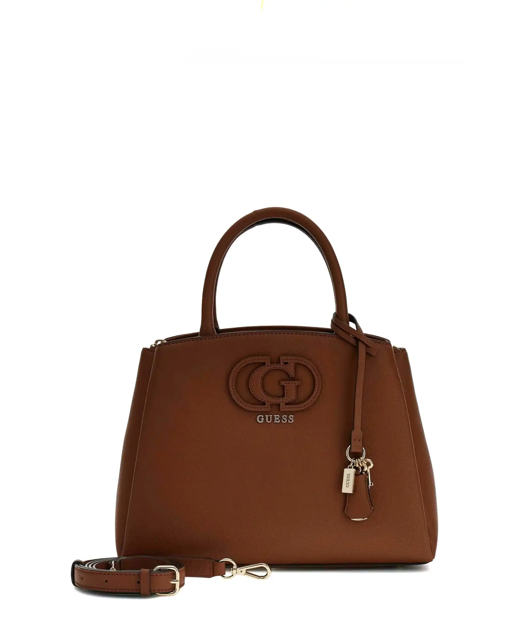 GUESS BORSA ISOLA LOGO COGNAC