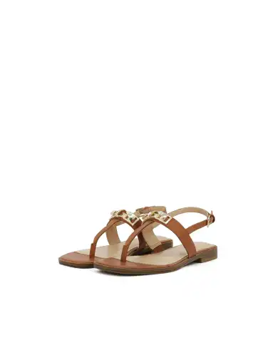 GUESS SANDALI INFRADITO RAMIRY COGNAC