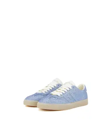 BACK 70 SNEAKERS STRASS AZZURRO