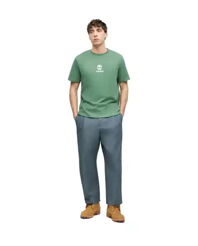 TIMBERLAND T-SHIRT STACK LOGO VERDE