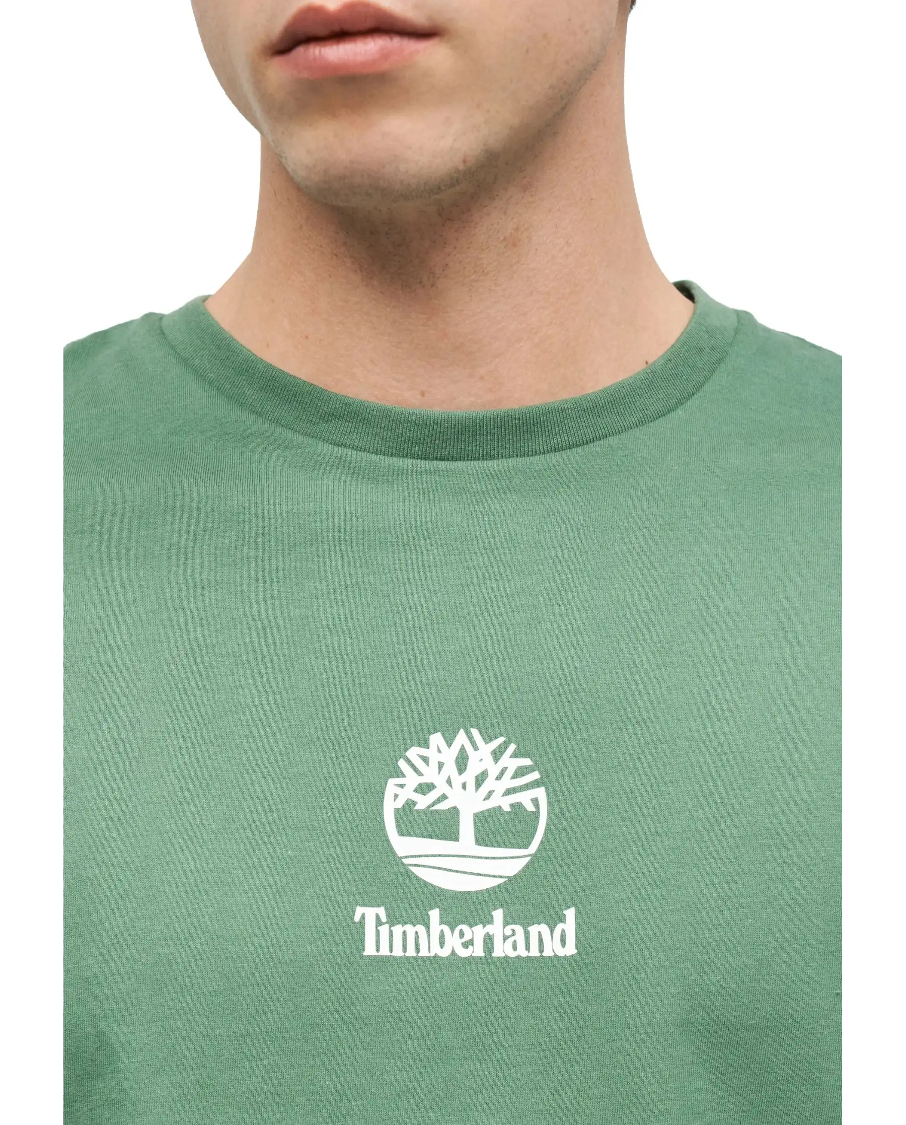 TIMBERLAND T-SHIRT STACK LOGO VERDE